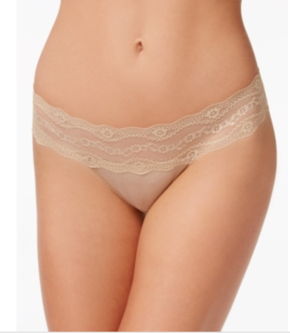 B.tempt'd by Wacoal B.Adorable Lace Thong Gold Size M 2816